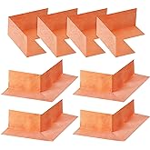 uxcell 8pcs Inside Waterproofing Corner Shower Seamless Corner Cover, Outside Polyethylene Seamless Corner for Bathtub and Steam Room, Orange (Inside+Outside)