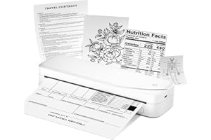 Memoqueen M833 Wireless Portable Printer No Ink Mobile Printer Portable Travel Printer Compatible with iOS, Android & Laptop, 300dpi, for Home, Office, Business, Travel, Photo, Gift