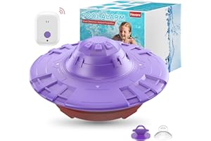 HOVARA Pool Alarm, Floating Pool Safety Alarms for Inground & Above Ground Pools – Loud 110dB Alert, Adjustable Sensitivity, Protection for Kids & Pets (Purple+Red)