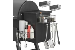 lehorra 2-Pack Magnetic Storage Bins for Traeger - Accessories for Traeger Grills Compatible with Ironwood 885, Pro Series 34, Pro Series 22, Pro D2 575, Pro 780, Ironwood 650 And Pit boss, Z-Grills