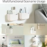 LINFIDITE Wall Mounted Remote Control Holder for 2-3 Remotes - White view 7