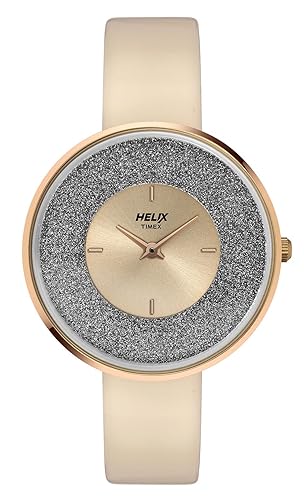 Helix Analog Rose Gold Dial Women's Watch - TW031HL08