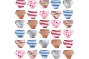 MLCNLES Colorful Doll Underwear Clothes Fits 11.5 Inch Dolls - Striped Flower Solid Color Random Pattern Elastic Doll Accessories 30 Piece