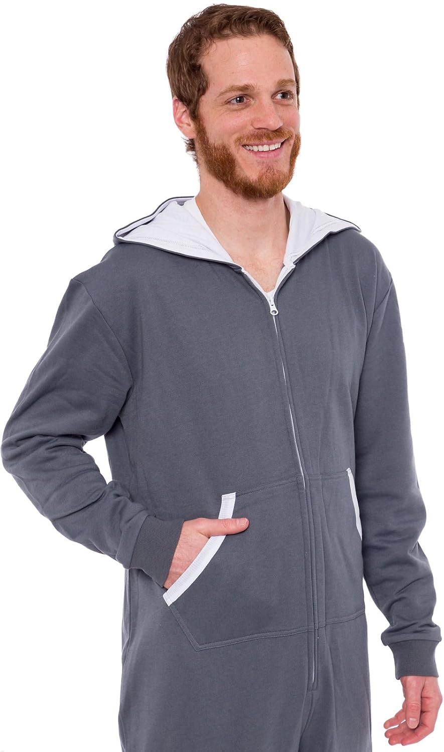 Sleep Sets Clothing Shoes Jewelry Ross Michaels Mens Hooded Jumpsuit Zip Up One Piece Pajamas