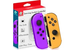 SWTOTK Switch Controllers Work with Switch/OLED/Lite,Support Motion Control, Screenshot,Wake-up,Wireless Joypad with,Vibration,Purple Orange