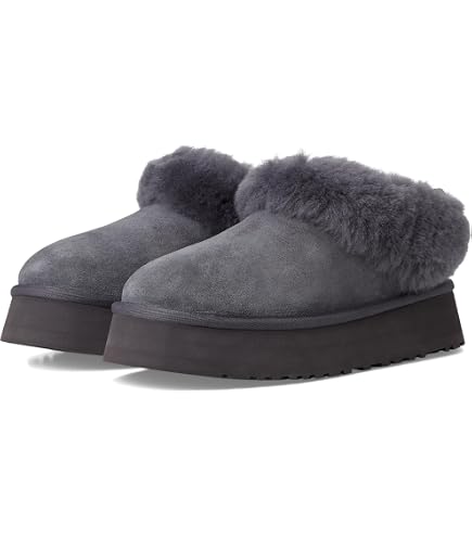 Amazon.com | UGG Women's Ansley Parc Slipper, Black, 7 | Slippers