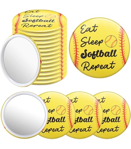 Tandem Sport Volleyball Pocket Mirror - Double Sided Compact Mirror For Sports Parties & Team Favors