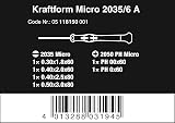 Wera 2035/6 A Micro Precision Screwdriver Set with Black Point Tip view 2