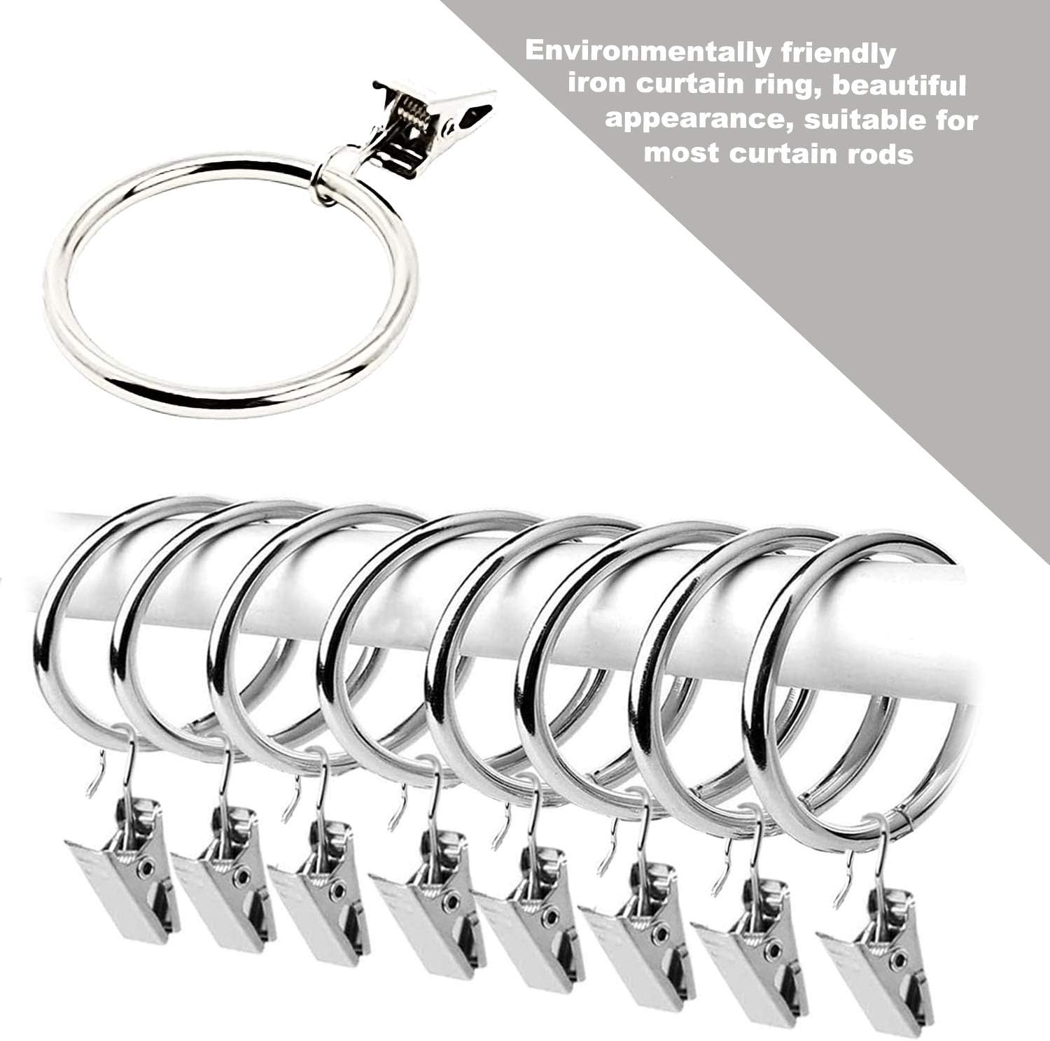 Silver Curtain Rod Ring Clips - Image 3