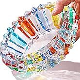 Crystal Colorful Ashtray, Cigar Cigarettes Ash Tray Holder Home Office Desktop Tabletop Decoration (5.5