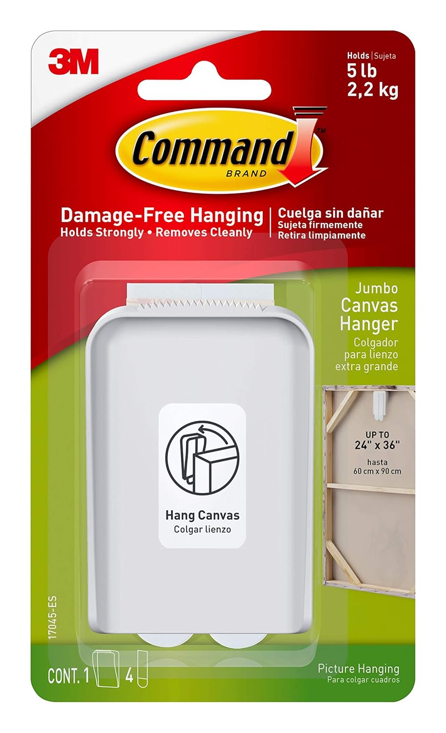 Command Jumbo Canvas Hanger 1/pkg-1 