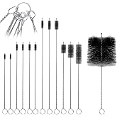 Reallnaive 12 Pcs Engine Brush Kit Car Engine Brush Cleaning Kit Long Nylon Brushes for Auto Cleaning