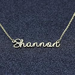 Awegift Personalized Name Necklace 18K Gold Plated