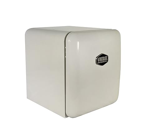 Vintage Industries ~ Mini Retro-Kühlschrank Miami 2018 in creme beige | Mini-Bar 50er Jahre Look | Größe: 50cm & 48l Volumen 