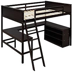 Harper & Bright Designs Full Size Loft Bed with
