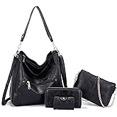 Large Crossbody Purses Set For Women Shoulder Tote Handbags Ladies Hobo Bags With Matching Wallet 4PCS