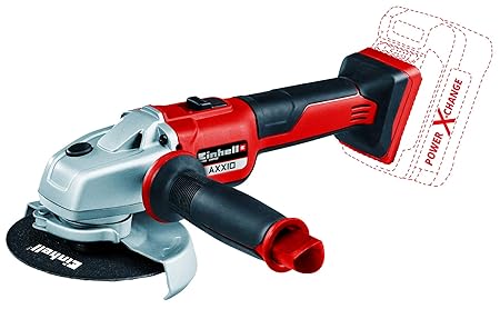 Einhell Akku-Winkelschleifer AXXIO Power X-Change (18 V, Li-Ion, Bürstenloser Motor, Softstart, Wiederanlauf-, Scheiben-, Übe