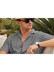 HOTake Men's Summer Beach Shirts Casual Short