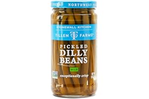 tillen farms Pickled Crispy Dilly Beans, 12 Ounce (Pack of 6)