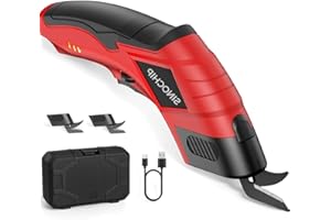 SINOCHIP Electric Scissors for Cardboard Cutting, 2000mAh cell 12000RPM High-Power Box Cutter with Dual Blades & Safety Lock Suitable for fabrics, cardboard, plastics, leather, fabrics, carpets