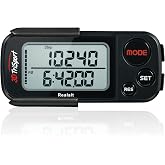3DTriSport Walking Pedometer with Clip &amp; Strap, Step Counter. | Accurate Activity Tracker, 30-Day Memory, Calorie Counter, eBook Included Easy to Use for Kids, Men, Women, Adult &amp; Seniors.
