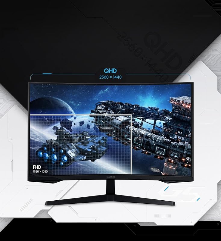 Ecran PC Odyssey G55C 27’’, 165Hz , 1ms, Dalle VA Incurvée 1000R, QHD : 2560x1440, 2500:1,HDR10, AMD FreeSync, Auto Source Switch +, Pied Ajustable, DisplayPort, HDMI