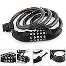 Bike Lock, Cable Locks High Security 5 Digit Resettable Combination Colling Bicycle Lock Best for Bicycle Outdoors, 1.2m x 12mm.