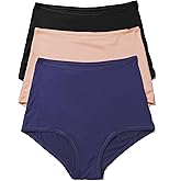 hanky panky YourFit High Rise Boyshorts for Women - Comfortable Everyday Underwear 3-Pack (XS-XL) Ladies Essentials