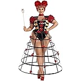 Party King Womens Party King Women's Plus Size Caged Heart Queen Costume