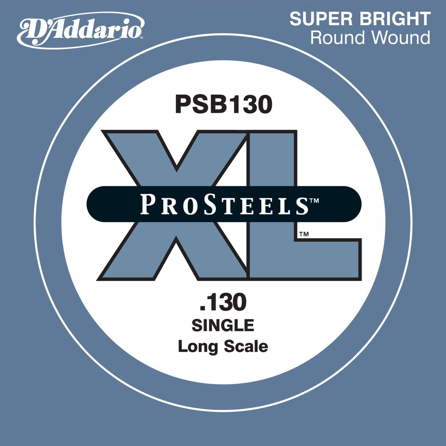 D'Addario .130 ProSteels Long Scale Single String for Bass Guitar — image 1