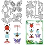INFUNLY 6pcs/Set Insects Die Set 3D Metal Butterfly