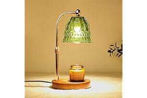 Droyek Candle Warmer Lamp with Timer Electric Adjustable Height Candle Warmer Dimmable Wax Warmer Lamp Jar Candles with 2 Bulbs for Home Decor & Office
