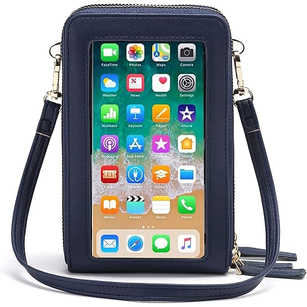 SINNO Touchscreen Purse For Women - Crossbody Phone Bag With Clear Window, Fits Most Smartphones Up To 6.5 Inches, Small & Lightweight