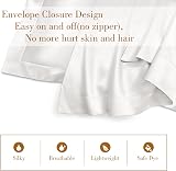 UQQU Silk Pillowcase 2 Pack, 100% Mulberry Silk, 50x75 cm Standard Size view 6
