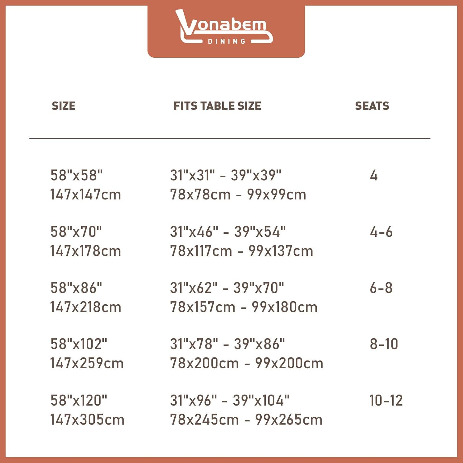 Vonabem Table Cloth Tassel Cotton Linen Table Cover for Kitchen Dinning Wrinkle Free Table Cloths Square (58''x58'', 4 Seats, Light Brown): Kitchen & Dining