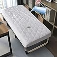 Cot Mattress Pad Waterproof, Quilted Cot Size Mattress Pads Cover 30" X 75" X 10" Fitted with Narrow Twin/Camp Bunk/Rvs Bunk/Guest Beds, Soft Breathable Microfiber Protector Topper, White (Cover Only)