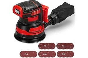 FormiPow Cordless Random Orbital Sander for Milwaukee M18 Battery, 5" Brushless Orbital Sander with 8000 RPM, Dust Collection