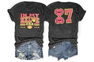 KIDDAD Women in My Gameday Era Shirt Team Fan Tshirt Cute Football Heart Graphic Tees Vintage City Classic Short Sleeve Tops