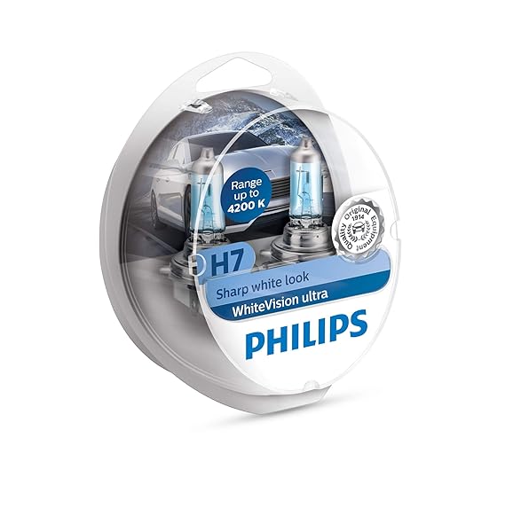 Philips 12972WVUSM WhiteVision ultra Xenon-Effekt H7 Scheinwerferlampe, 4.200K, Doppelset, Anzahl 2