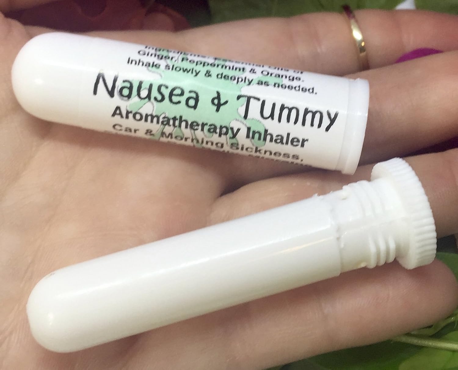 Urban ReLeaf NAUSEA & TUMMY Aromatherapy Inhaler! Relief Car, Morning Sickness, Chemo Queasiness, Bad Belly, Migraine Quease, Medication illness! Inhale Deeply for fast relief. 100% Natural, Drug Free: Health & Personal Care