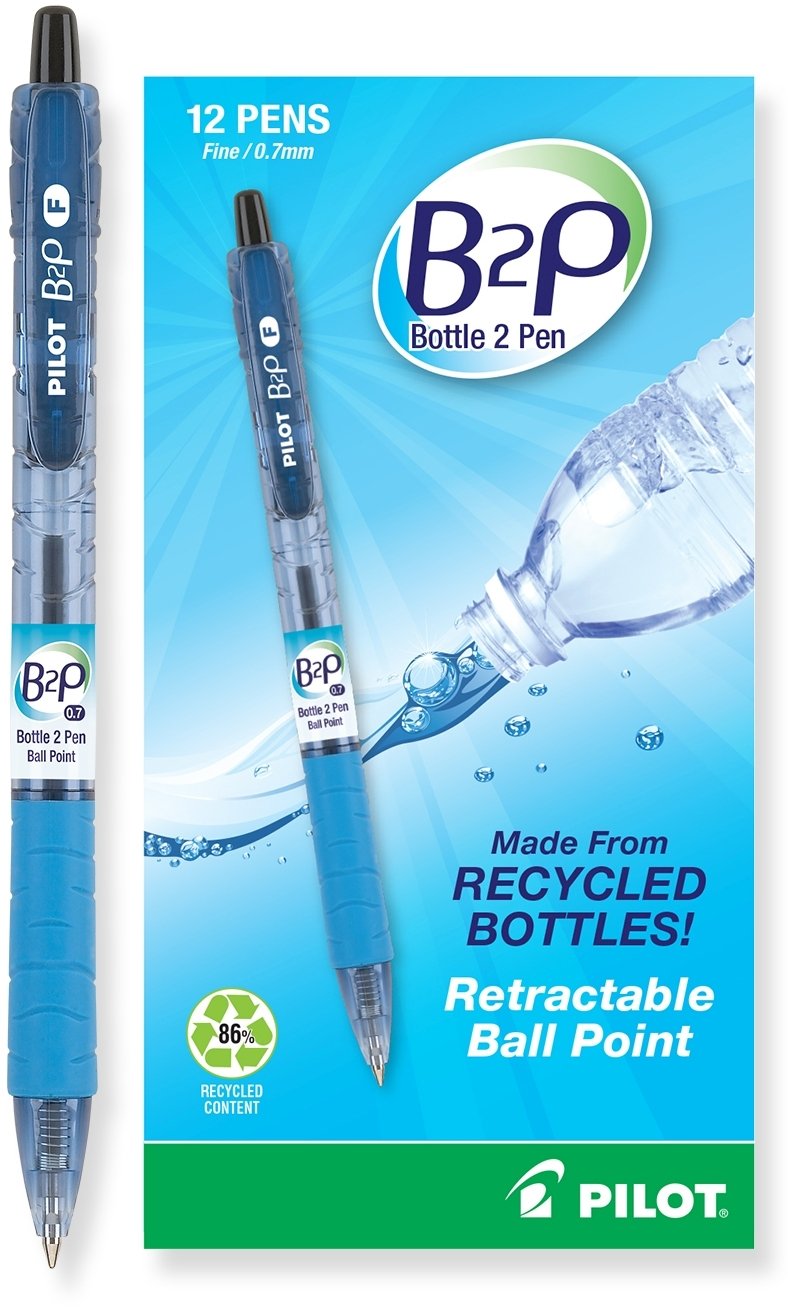 Pilot B2P Bottle to Pen Retractable Ball Point Pens Made from