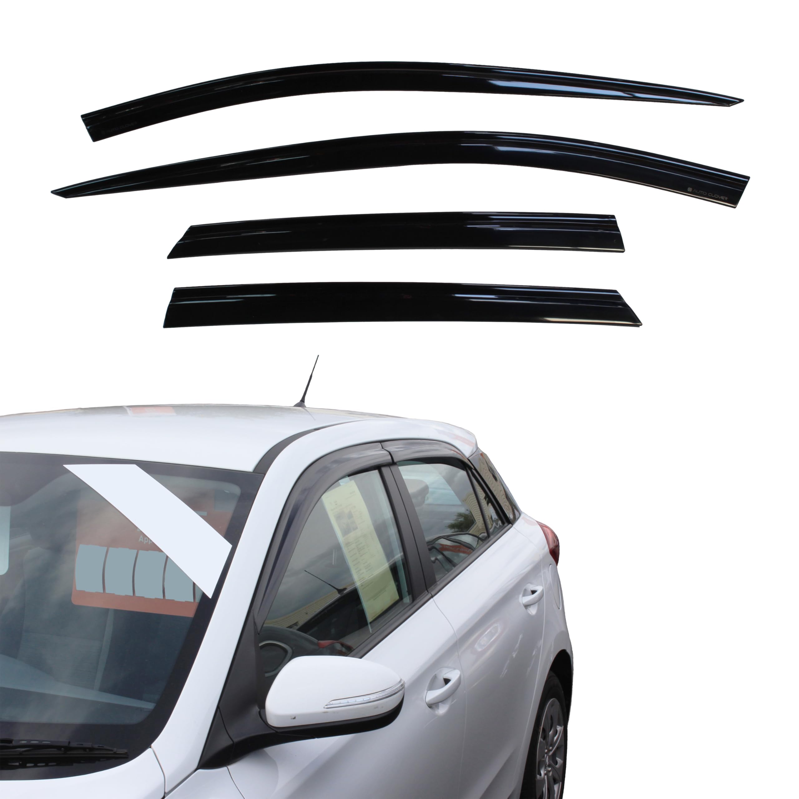 AUTO CLOVER Wind Deflectors Set for Hyundai i20 2015-2019 (4 pieces)