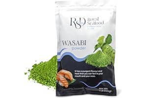 ROYAL SEAFOOD DISTRIBUTION RSD – Premium Wasabi Powder 1 LB – Real Japanese Horseradish Root Powder for Sushi, Sashimi & Sauces – Gluten Free, Hot & Spicy Sushi Seasoning – Pure Wasabi Paste for Dipping