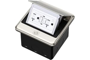 KYHSHJ Pop Up Floor Electrical Outlet with 20 Amp Stainless Steel GFCI Tamper Receptacle Outlet, Corrosive Resistant Hardware