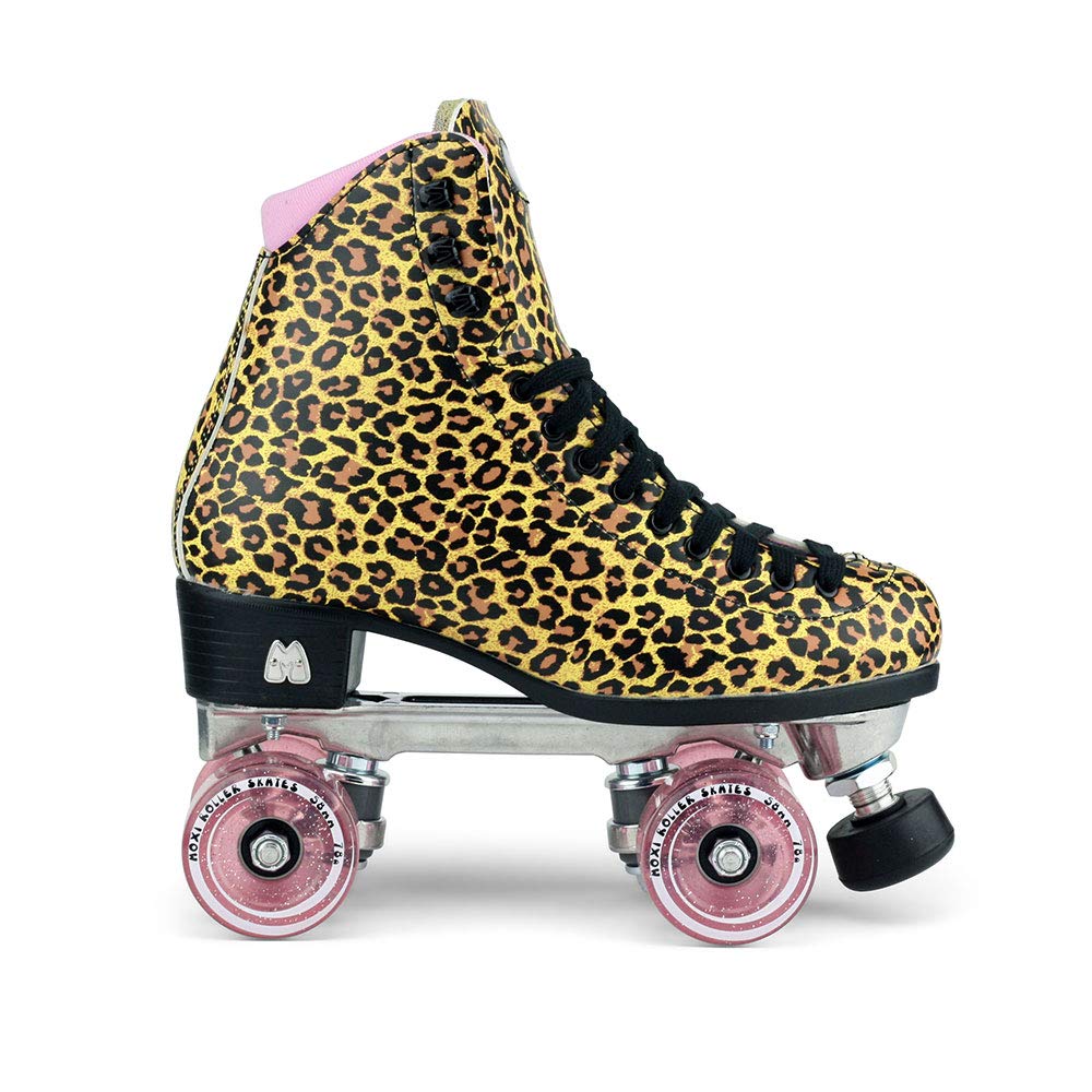 Leopard Moxi Skates Fashionable Womens Roller Skates Ivy Jungle Size 7