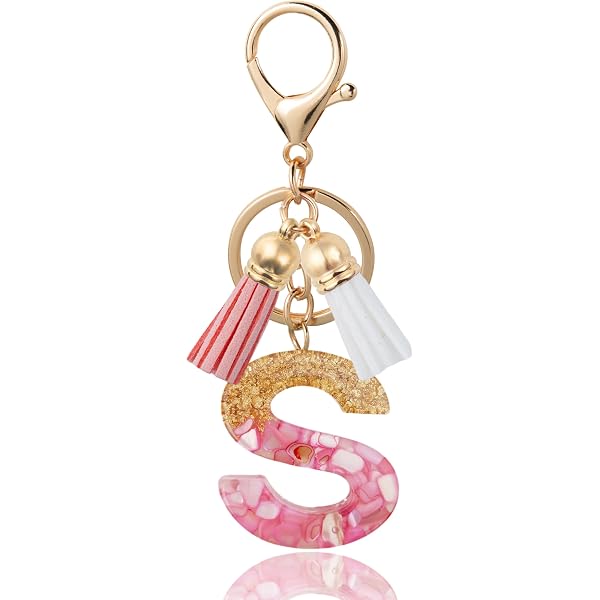 Gold Crystal Initial Letter Keychain For Women - Elegant Purse Charm With Tassel, Perfect Personalized Gift - View #9