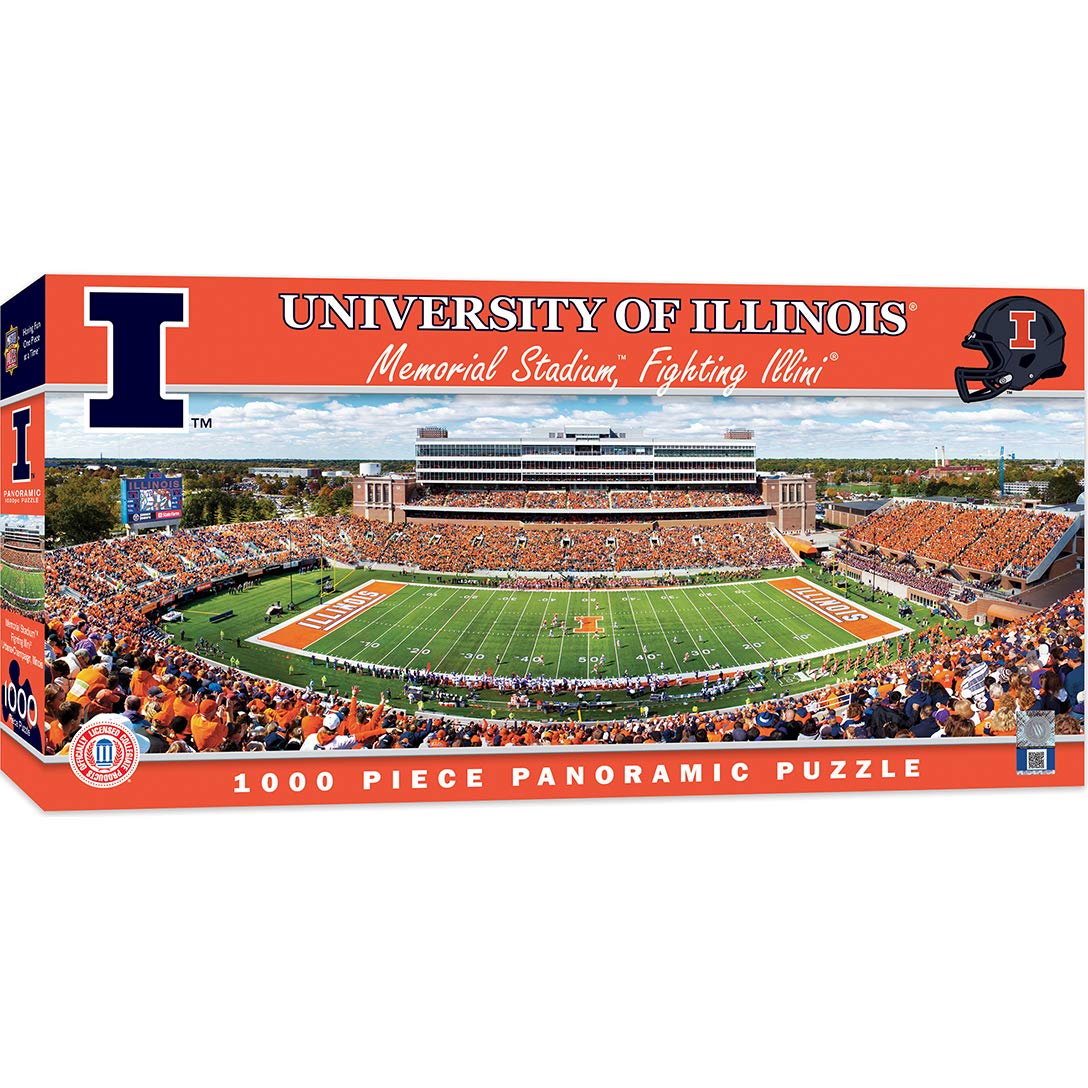 Masterpieces Collegiate Illinois Fighting Illini 1000 Piece Stadium Panoramic Jigsaw Puzzle