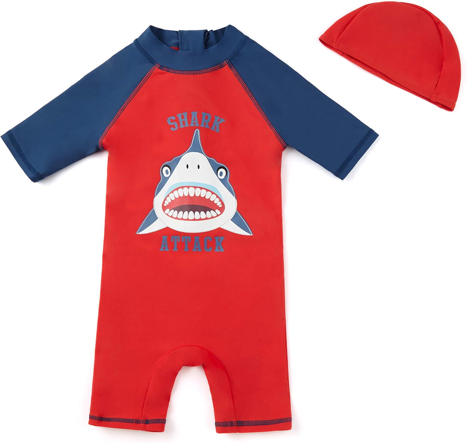 upandfast Baby/Toddler One Piece Zip Sunsuit with Sun Hat UPF 50+ Sun Protection Baby Swimsuit