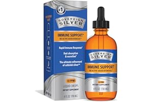 Natural Immunogenics Sovereign Bio-Active Silver Hydrosol for Immune Support Dropper, 10 ppm, 4 oz(118ml)