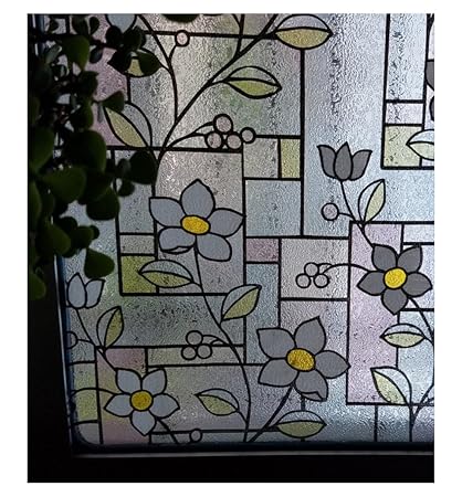Lifestyle-You Static Decorative Matte Textured Window Glass Film (135Cms X 90Cms) (Non Adhesive) With Tools